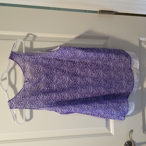 NWT size M Calvin Klein blue pattern tank - Picture 4 of 9